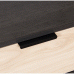 Mesa Consola Credencia Ferro Preto Madeira Wengue